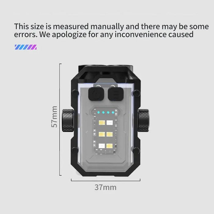 Adjustable Mini Keychain Light With Magnetic Clip
