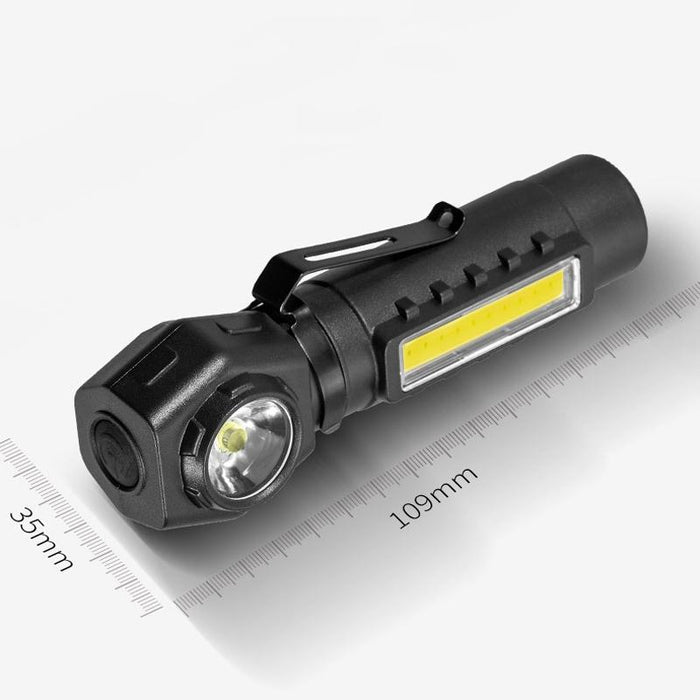 Usb Rechargeable Cob Flashlight For Camping