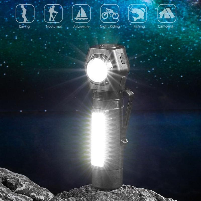 Usb Rechargeable Cob Flashlight For Camping