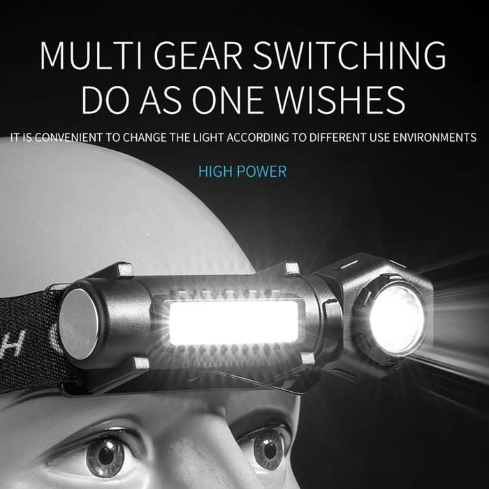 Usb Rechargeable Cob Flashlight For Camping