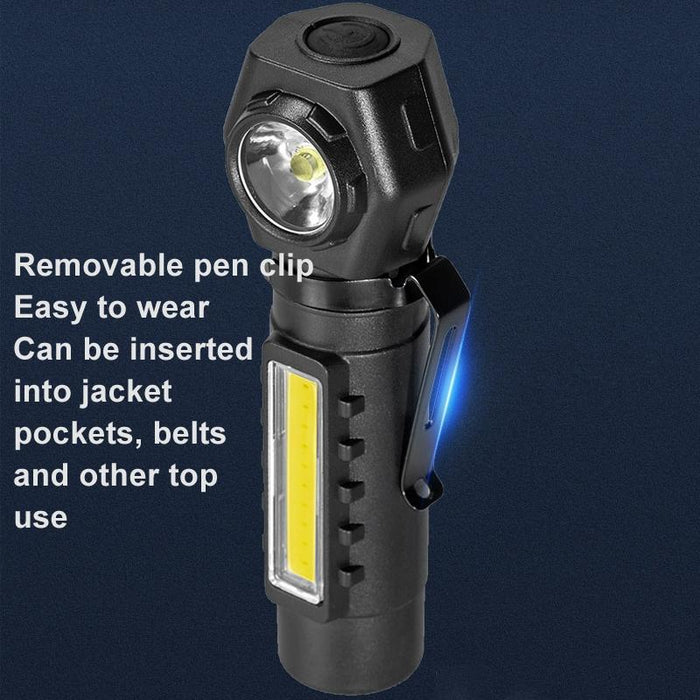 Usb Rechargeable Cob Flashlight For Camping