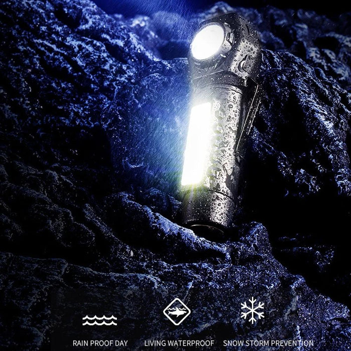 Usb Rechargeable Cob Flashlight For Camping