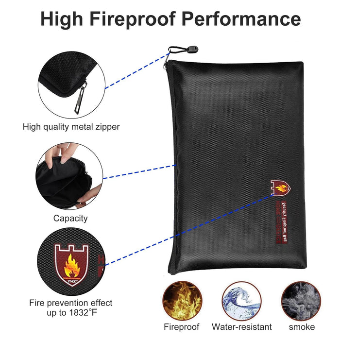 Secure Fireproof Waterproof Bag For Valuables