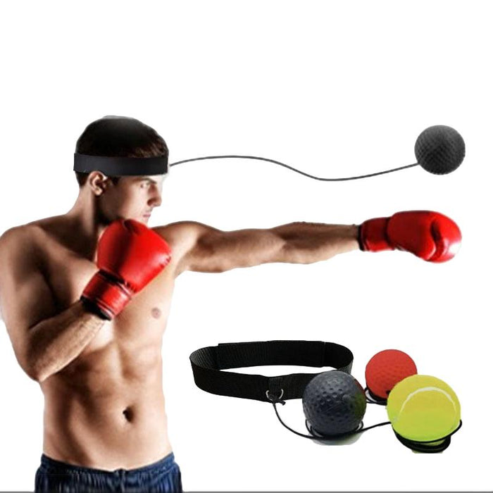Boxing Reflex Training Ball Indoor Fitness Sports Recreation Combat Fighting With Headband Boxing Speed Ball - Pu Ball Black