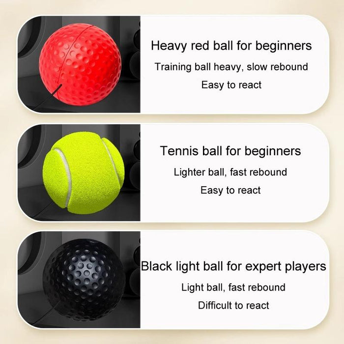 Boxing Reflex Training Ball Indoor Fitness Sports Recreation Combat Fighting With Headband Boxing Speed Ball - Pu Ball Black
