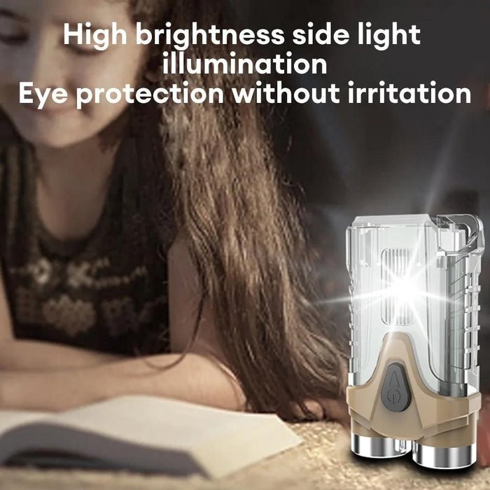 Portable Dual Led Keychain Light For Outdoor Camping