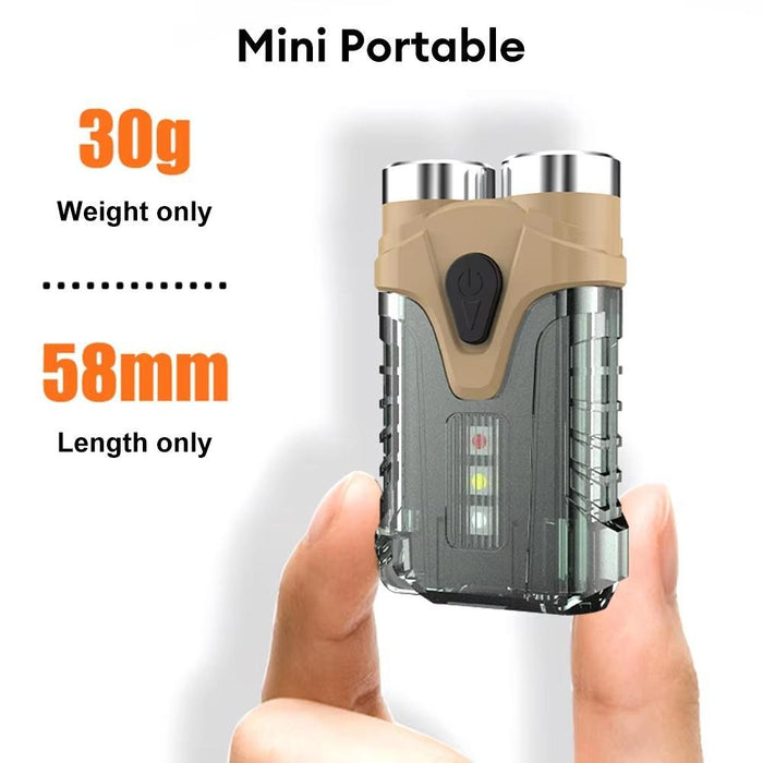 Portable Dual Led Keychain Light For Outdoor Camping