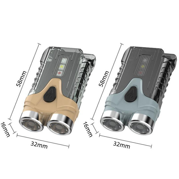 Portable Dual Led Keychain Light For Outdoor Camping