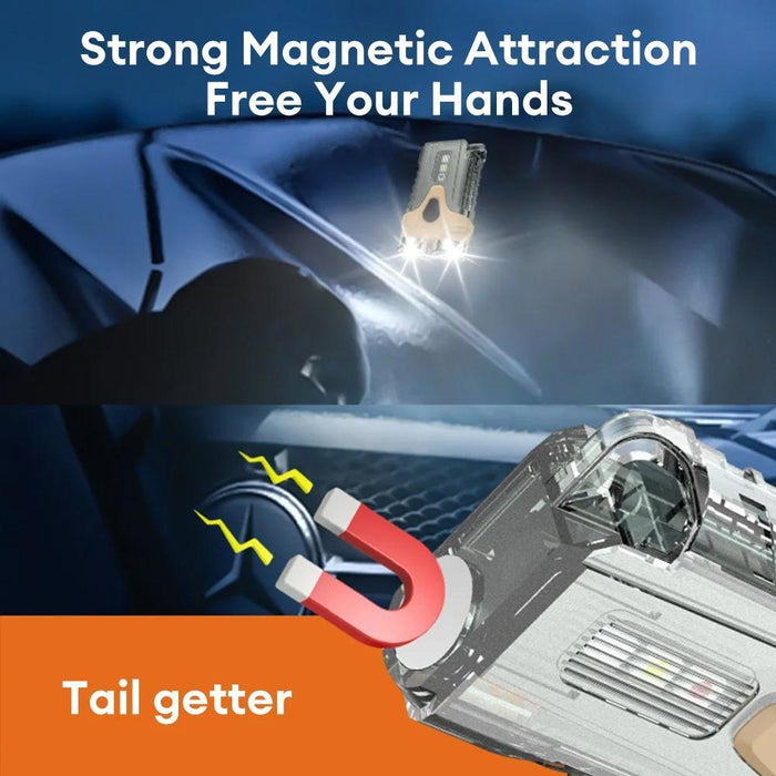 Portable Dual Led Keychain Light For Outdoor Camping