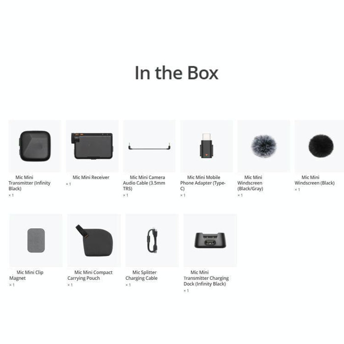 1 Tx + 1 Rx Microphone Mini Set For Dji