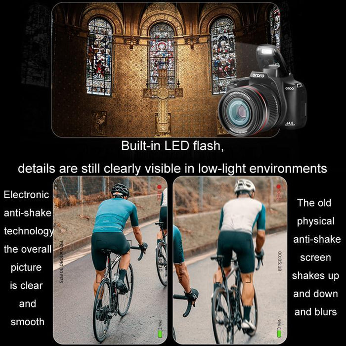 4K Ultra Hd Camera With Rotating Screen & Optical Zoom