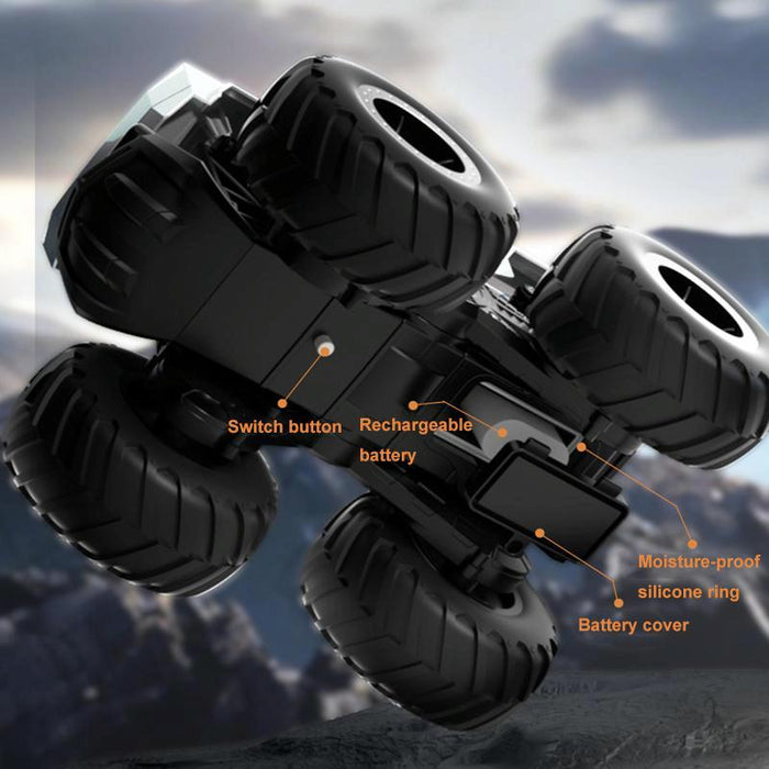 2.4G Rc Stunt Car For Kids Amphibious Off-Road Climber Silver