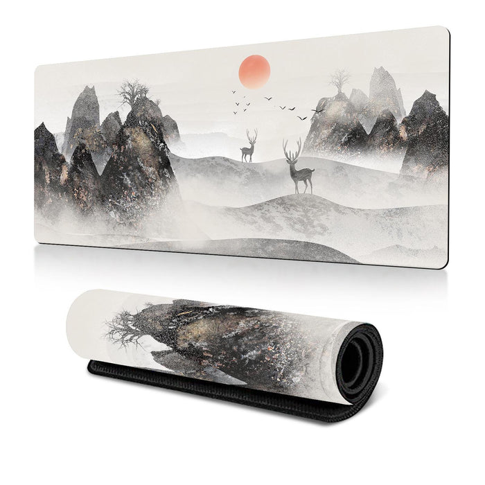 Cherry Blossom Ink Painting Mouse Pad Non Slip