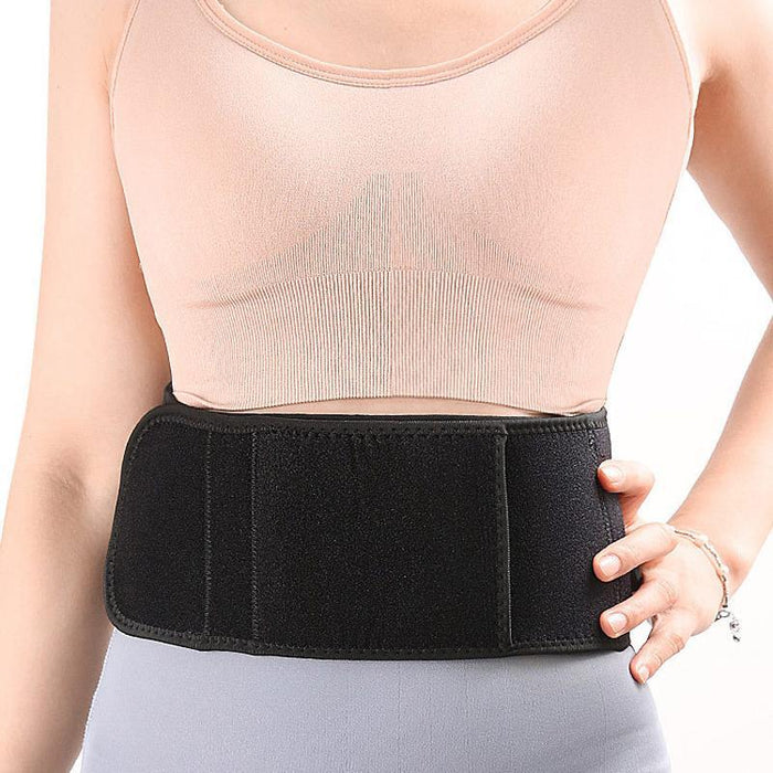 Adjustable Usb Heated Waist Belt For Sports Therapy Black