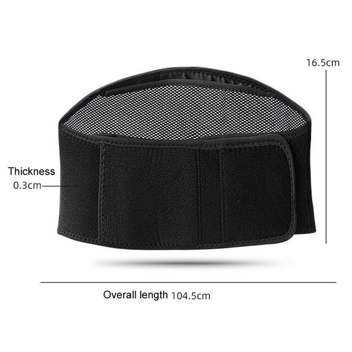 Adjustable Usb Heated Waist Belt For Sports Therapy Black
