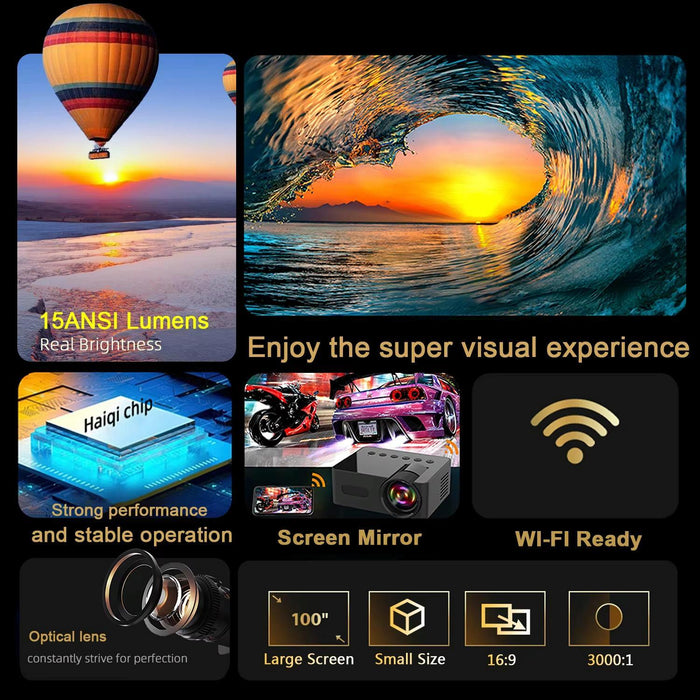1080P Mini Wifi Projector For Ios / Android