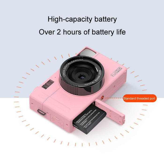 24Mp Hd Camera For Students  1080P Video & Photo Recording