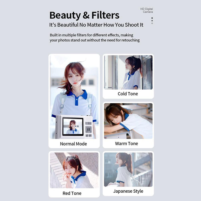 2.4-Inch 4K Hd Camera With 16X Zoom & Image Stabilization