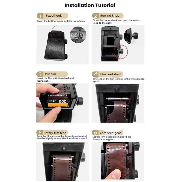 35Mm Film Camera Kit With Double Lens Black