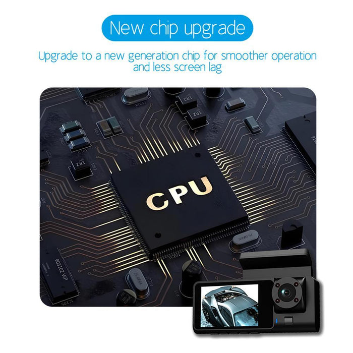 1080P 3-Lens Infrared Night Vision Driving Recorder With Wifi