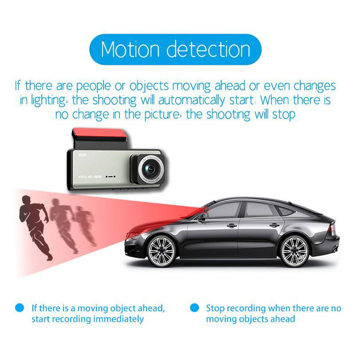 1080P 3-Lens Infrared Night Vision Driving Recorder With Wifi