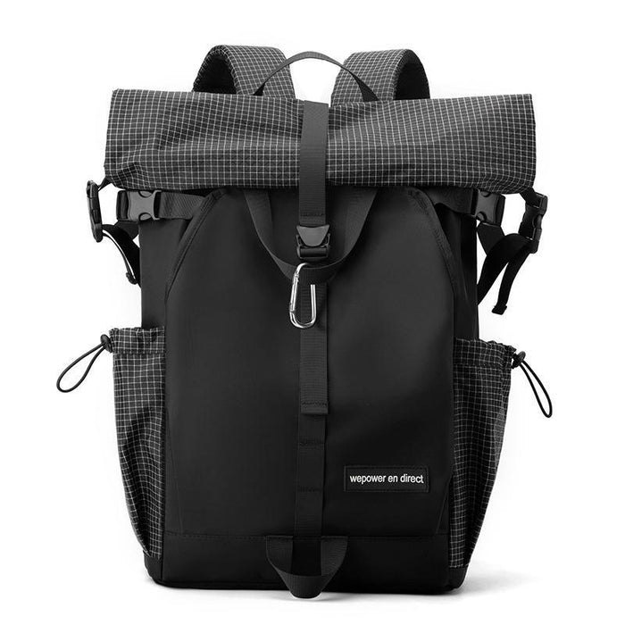 Large Capacity Contrast Backpack For Commuting