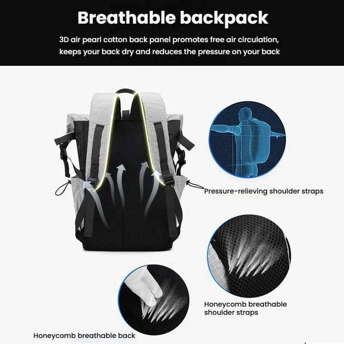 Large Capacity Contrast Backpack For Commuting