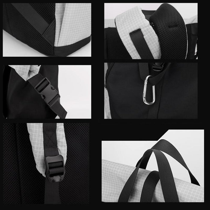 Large Capacity Contrast Backpack For Commuting