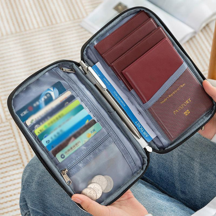 Rfid Anti-Theft Passport Clip Id Bag Waterproof Travel Organizer