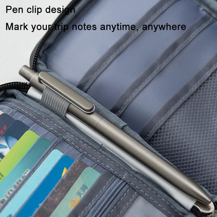 Rfid Anti-Theft Passport Clip Id Bag Waterproof Travel Organizer