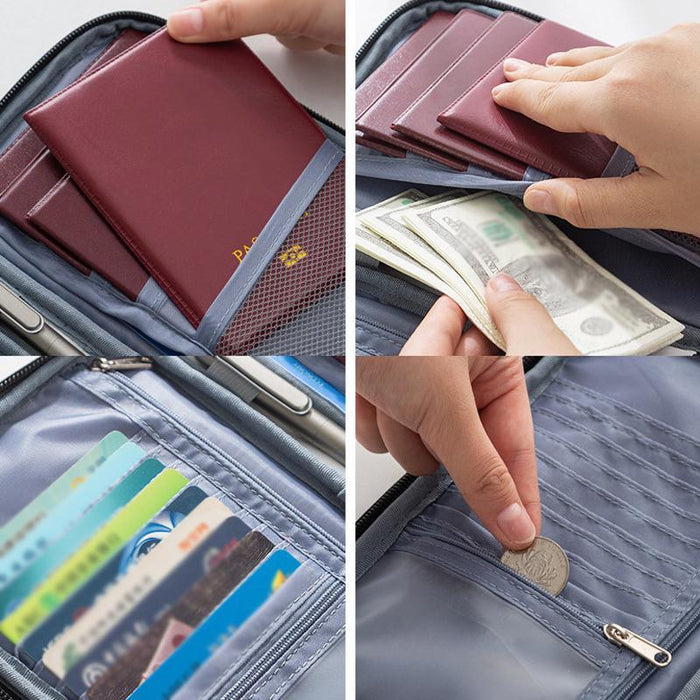 Rfid Anti-Theft Passport Clip Id Bag Waterproof Travel Organizer
