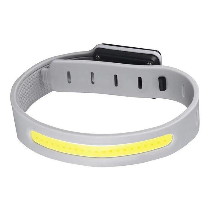Cob Rechargeable Armband Light For Night Running Gray