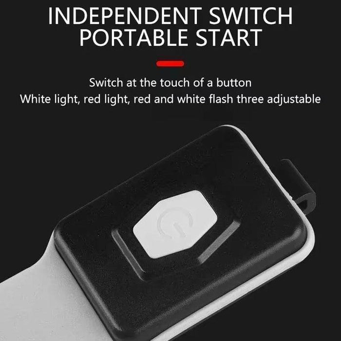 Cob Rechargeable Armband Light For Night Running Gray