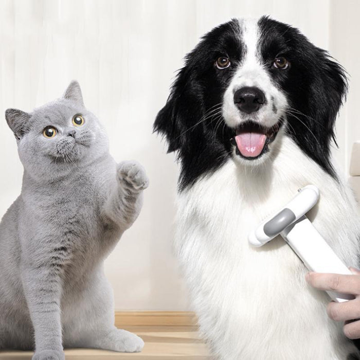 3 In 1 Pet Grooming Comb For Cats And Dogs Removes Loose Hair Detangles Large Curved