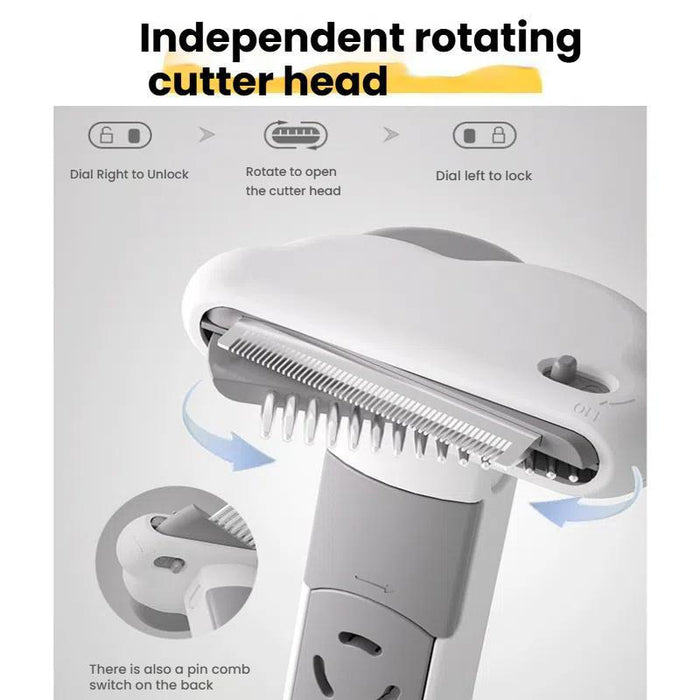 3 In 1 Pet Grooming Comb For Cats And Dogs Removes Loose Hair Detangles Large Curved