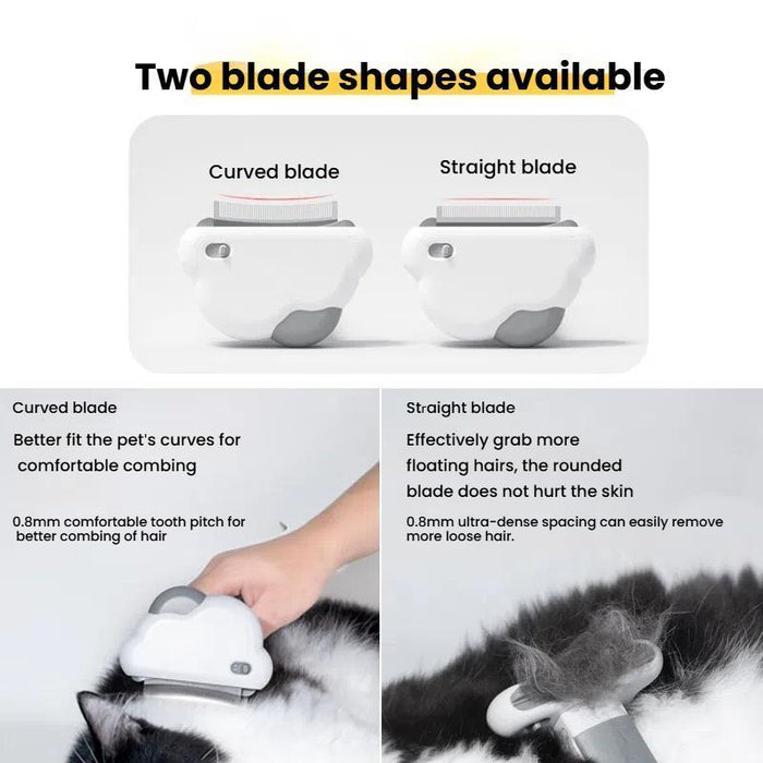 3 In 1 Pet Grooming Comb For Cats And Dogs Removes Loose Hair Detangles Large Curved
