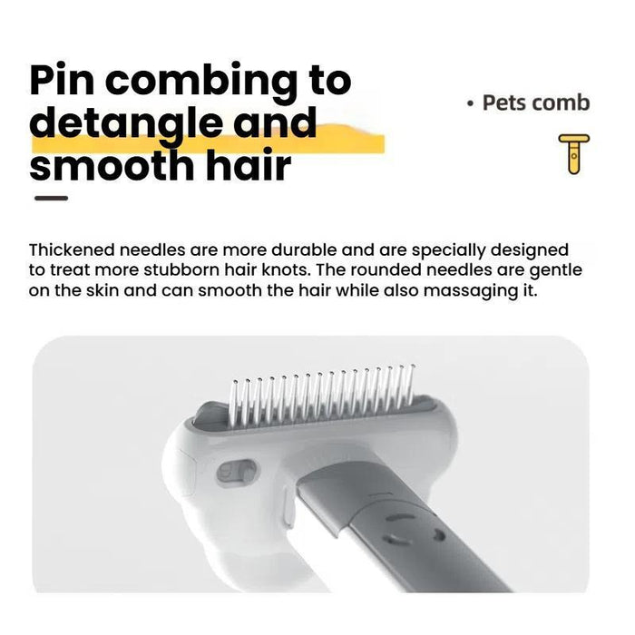 3 In 1 Pet Grooming Comb For Cats And Dogs Removes Loose Hair Detangles Large Curved