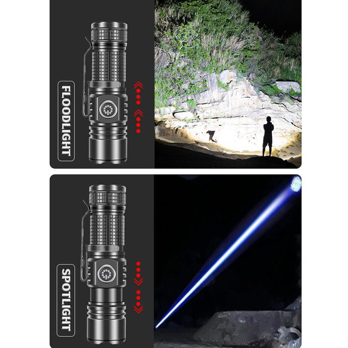 Rechargeable White Laser Led Flashlight No Battery