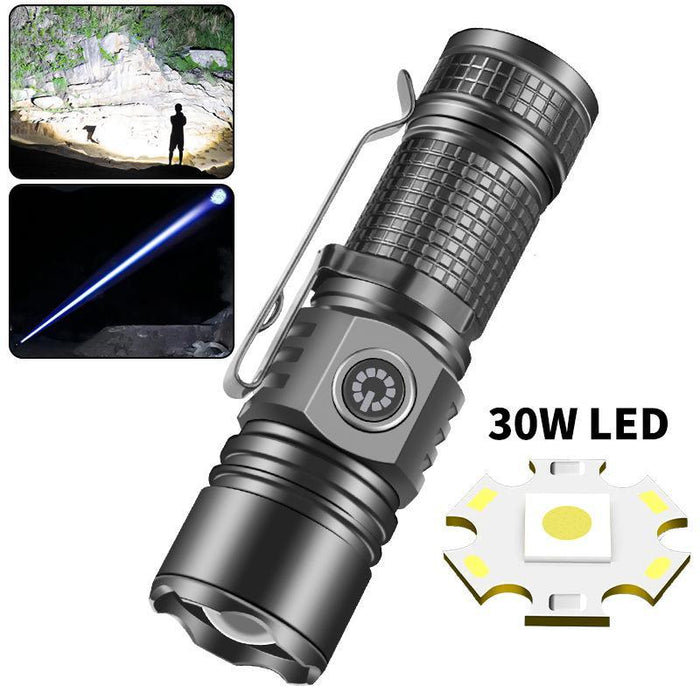 Rechargeable White Laser Led Flashlight No Battery