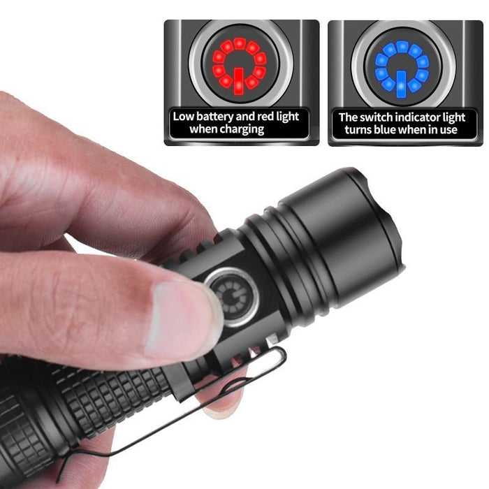 Rechargeable White Laser Led Flashlight No Battery