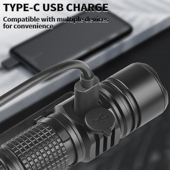 Rechargeable White Laser Led Flashlight No Battery