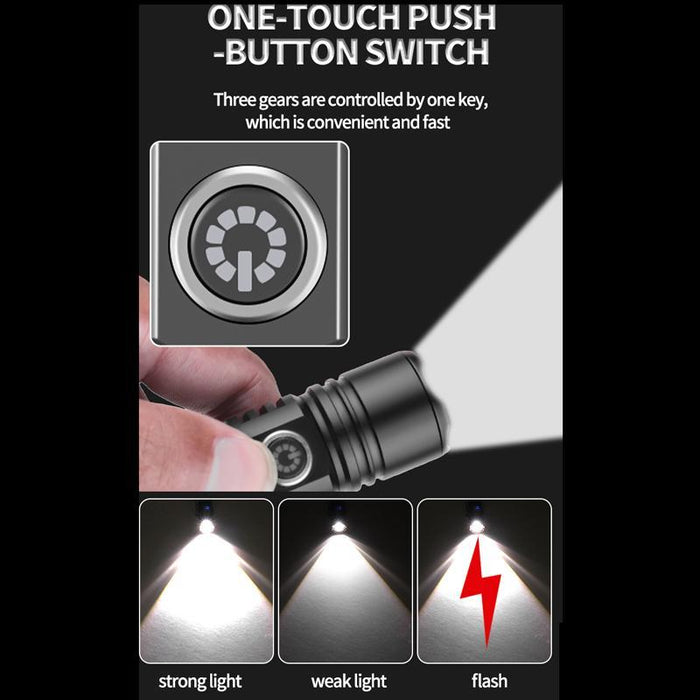 Rechargeable White Laser Led Flashlight No Battery