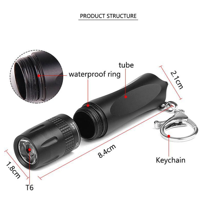 Compact Led Keychain Flashlight