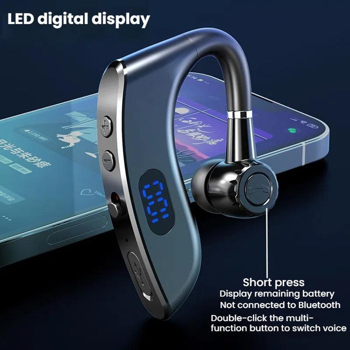 V18 On-Ear Business Digital Display Bluetooth Earphone