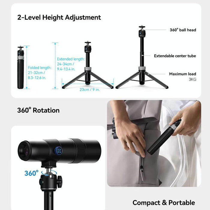 30X 720Mm Phone Telephoto Lens With Tripod Kit Black