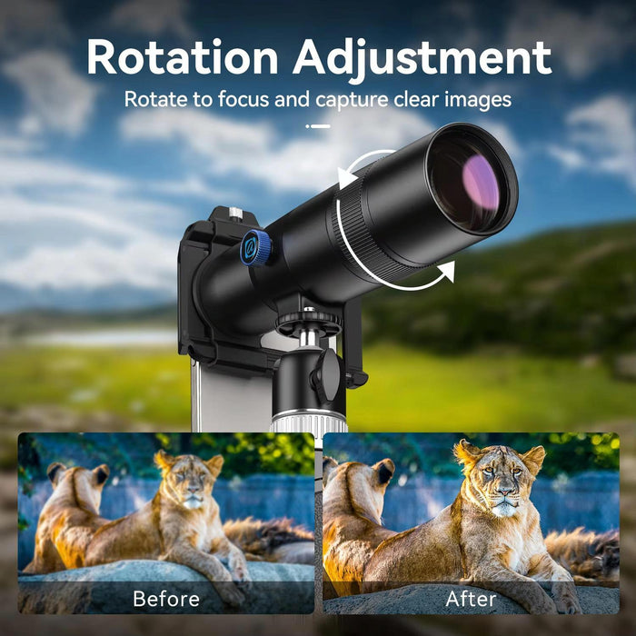 30X 720Mm Phone Telephoto Lens With Tripod Kit Black
