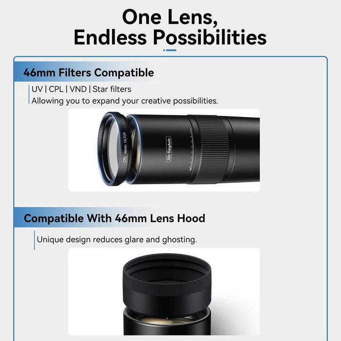 30X 720Mm Phone Telephoto Lens With Tripod Kit Black