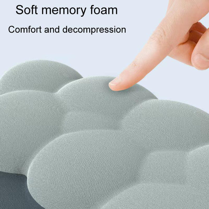 3 Piece Cloudy Gradient Memory Foam Wrist & Mouse Pad Set Blue+Gray
