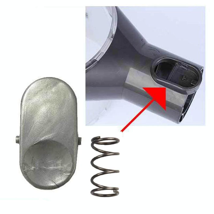 Gray Dust Bin Button & Spring For Dyson V6 / Dc Vacuum Replacement Parts