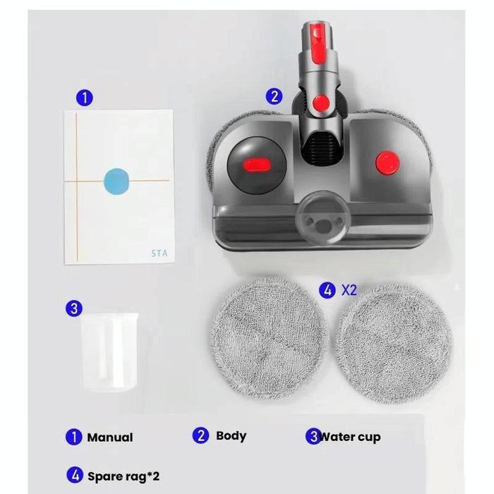 Uv Sterilizer Electric Mop Head 4-In-1 With Water Tank